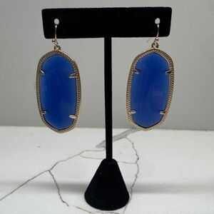 KENDRA SCOTT Elegant Blue and Gold Earrings